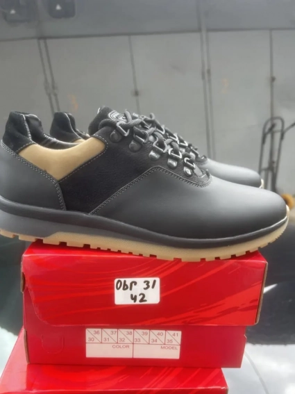 Мужские ботинки кожаные зимние черные Norman 206 фото 1 — интернет-магазин Tapok