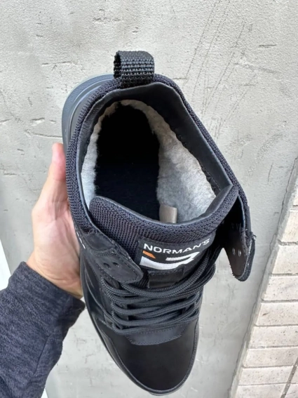 Мужские ботинки кожаные зимние черные Norman 206 фото 4 — интернет-магазин Tapok
