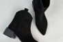 Ботинки ковбойки женские замшевые черного цвета на каблуке демисезонные с замком Фото 10