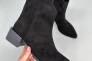 Ботинки ковбойки женские замшевые черного цвета на каблуке демисезонные с замком Фото 11