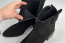 Ботинки ковбойки женские замшевые черного цвета на каблуке демисезонные с замком Фото 12