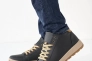 Мужские ботинки кожаные зимние черно-бежевые CrosSAV 23-58 Фото 4