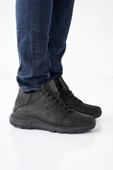 Мужские ботинки кожаные зимние черные CrosSAV 23-54 фото 7 — интернет-магазин Tapok