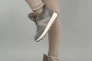 Кросівки жіночі шкіряні сірі зі вставками замші зимові Фото 2