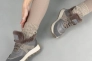 Кроссовки женские кожаные серые с вставками замши зимние Фото 3