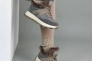 Кросівки жіночі шкіряні сірі зі вставками замші зимові Фото 4