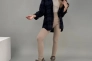 Кросівки жіночі шкіряні сірі зі вставками замші зимові Фото 5