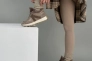 Кросівки жіночі шкіряні бежеві зі вставками замші зимові Фото 2