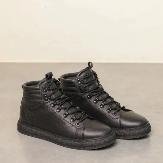 Ботинки кожаные зимние 587168 Черные фото 11 — интернет-магазин Tapok