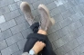 Ботинки женские замшевые цвета латте низкий ход зимние Фото 7