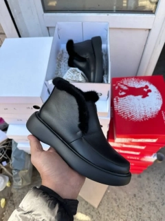 Женские ботинки кожаные зимние черные Mkrafvt 1150 на меху