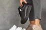 Жіночі кросівки шкіряні зимові чорні Yuves 8011 на меху Фото 2