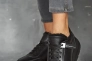 Жіночі кросівки шкіряні зимові чорні Yuves 8011 на меху Фото 6