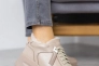 Жіночі кросівки шкіряні зимові бежеві Yuves 91175 На меху Фото 18