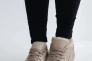 Женские кроссовки кожаные зимние бежевые Yuves 97780 Фото 8
