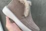 Жіночі черевики замшеві зимові бежеві Mkrafvt 1150 хутро Фото 1