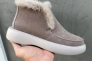 Жіночі черевики замшеві зимові бежеві Mkrafvt 1150 хутро Фото 4