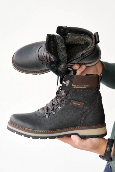 Чоловічі черевики шкіряні зимові чорні Zangak 139 фото 9 — інтернет-магазин Tapok