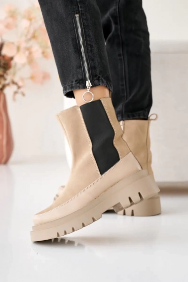 Жіночі черевики замшеві зимові бежеві Emirro БЖ 64-505 фото 3 — інтернет-магазин Tapok