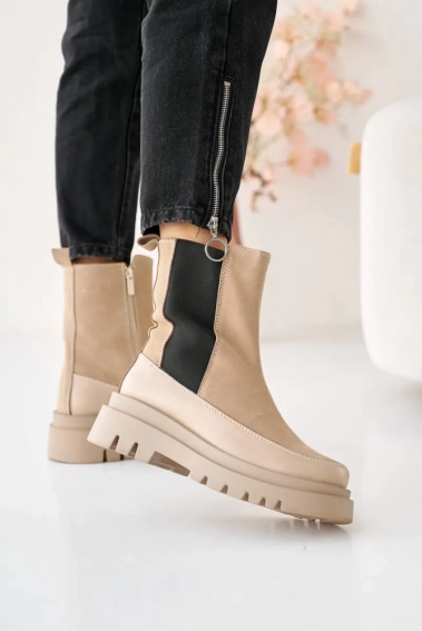 Жіночі черевики замшеві зимові бежеві Emirro БЖ 64-505 фото 5 — інтернет-магазин Tapok