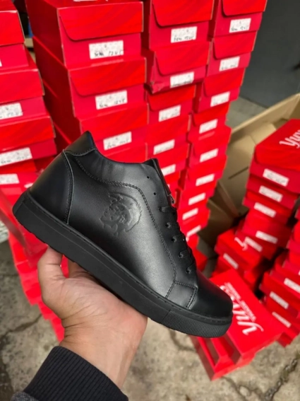 Чоловічі черевики шкіряні зимові чорні CrosSAV 23-96 фото 1 — інтернет-магазин Tapok