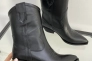 Ботинки ковбойки женские кожаные черного цвета на кожподкладе Фото 14