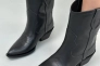 Ботинки ковбойки женские кожаные черного цвета на кожподкладе Фото 2