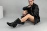 Ботинки ковбойки женские кожаные черного цвета на кожподкладе Фото 6