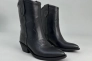 Ботинки ковбойки женские кожаные черного цвета на кожподкладе Фото 11