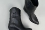 Ботинки ковбойки женские кожаные черного цвета на кожподкладе Фото 12