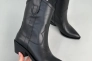 Ботинки ковбойки женские кожаные черного цвета на кожподкладе Фото 13
