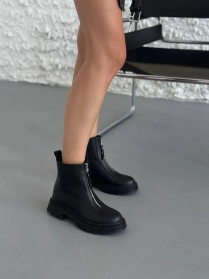 Ботинки женские кожаные черные зимние фото 1 — интернет-магазин Tapok