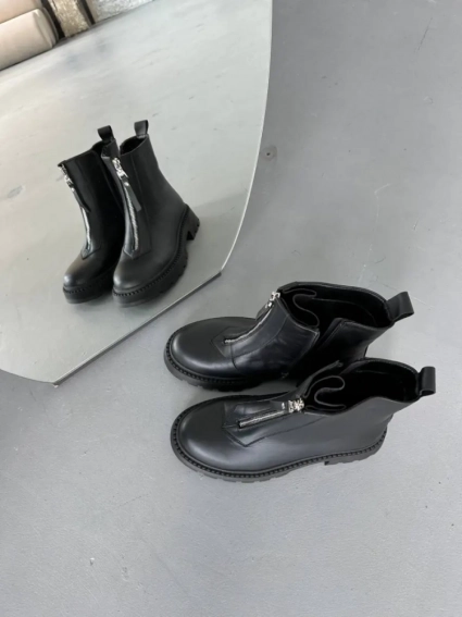 Ботинки женские кожаные черные зимние фото 10 — интернет-магазин Tapok