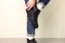 Кроссовки кожаные с мехом 586900 Черные Фото 17