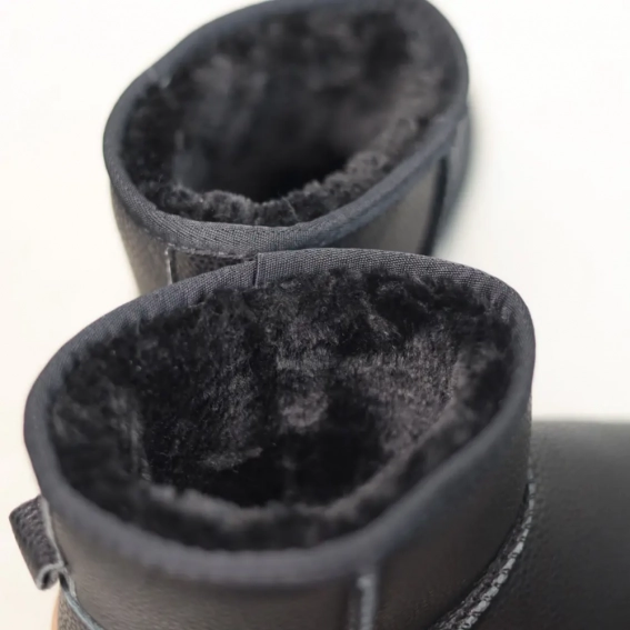 Угги женские кожаные зимние 586747 Черные фото 9 — интернет-магазин Tapok