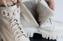 Жіночі черевики шкіряні зимові молочні Vlamax Б 67 на меху Фото 2