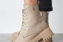 Женские ботинки кожаные зимние бежевые Yuves 5578 Фото 1