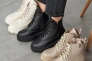 Женские ботинки кожаные зимние бежевые Yuves 5578 Фото 3