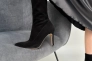Ботинки женские замшевые черные на каблуках демисезонные Фото 6