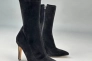 Ботинки женские замшевые черные на каблуках демисезонные Фото 9