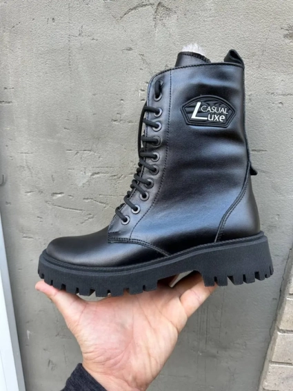Женские ботинки кожаные зимние черные Comfort 51 Luxe фото 3 — интернет-магазин Tapok