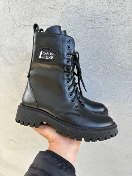 Женские ботинки кожаные зимние черные Comfort 51 Luxe фото 7 — интернет-магазин Tapok