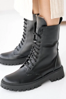Жіночі черевики шкіряні зимові чорні Comfort 51