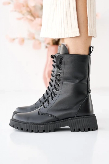 Жіночі черевики шкіряні зимові чорні Comfort 51 л фото 7 — інтернет-магазин Tapok