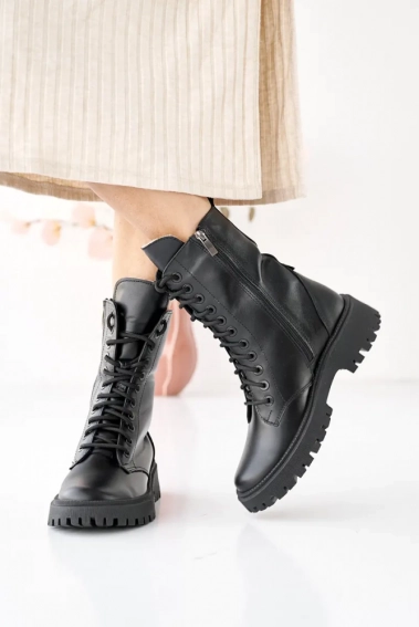 Жіночі черевики шкіряні зимові чорні Comfort 51 л фото 8 — інтернет-магазин Tapok