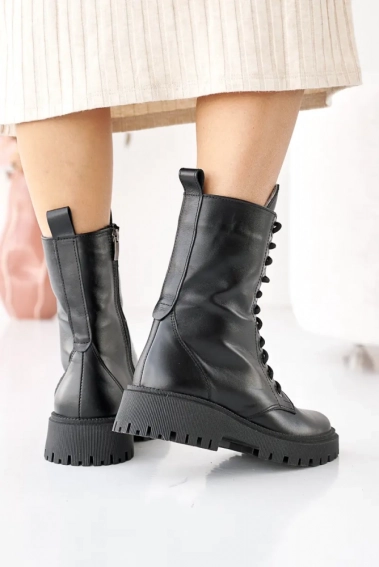 Жіночі черевики шкіряні зимові чорні Comfort 51 л фото 9 — інтернет-магазин Tapok