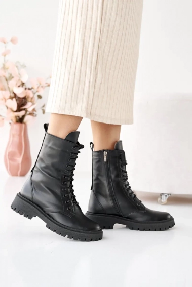 Жіночі черевики шкіряні зимові чорні Comfort 51 л фото 10 — інтернет-магазин Tapok