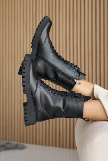Женские ботинки кожаные зимние черные Comfort 51 л фото 12 — интернет-магазин Tapok