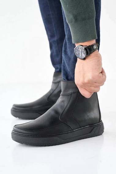 Мужские ботинки кожаные зимние черные Emirro БК 51 на замке фото 4 — интернет-магазин Tapok