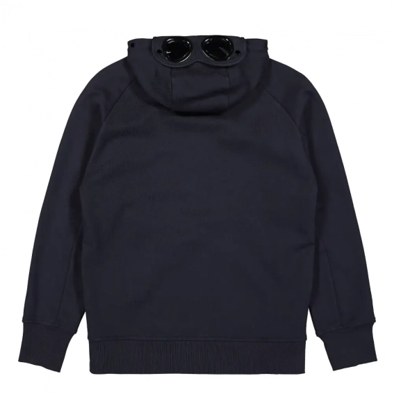 Толстовка CP Company Diagonal Raised Fleece Goggle Hoodie Blue 13CMSS082A-005086W-888 фото 3 — интернет-магазин Tapok